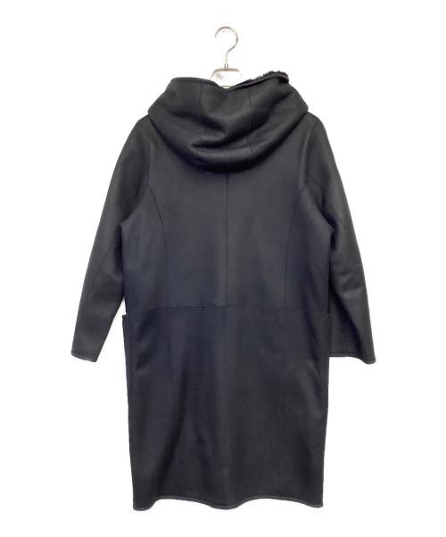 Pelley Lusso（ペレリールッソ）Pelley Lusso (ペレリールッソ) ムートンコート ブラック サイズ:Mの古着・服飾アイテム