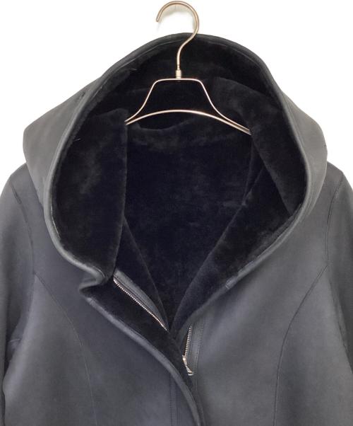 Pelley Lusso（ペレリールッソ）Pelley Lusso (ペレリールッソ) ムートンコート ブラック サイズ:Mの古着・服飾アイテム