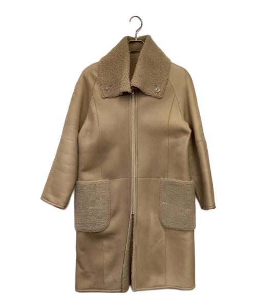 Pelley Lusso（ペレリールッソ）Pelley Lusso (ペレリールッソ) ムートンコート ベージュ サイズ:Mの古着・服飾アイテム