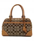 COACHコーチ）の古着「シグネチャー ハンドバッグ」｜ブラウン