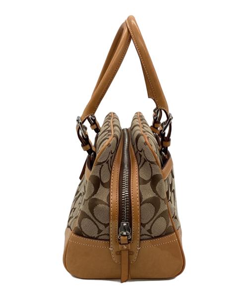 COACH（コーチ）COACH (コーチ) シグネチャー ハンドバッグ ブラウンの古着・服飾アイテム