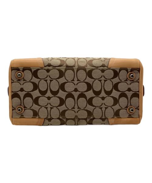 COACH（コーチ）COACH (コーチ) シグネチャー ハンドバッグ ブラウンの古着・服飾アイテム