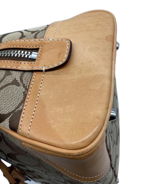 COACH（コーチ）COACH (コーチ) シグネチャー ハンドバッグ ブラウンの古着・服飾アイテム