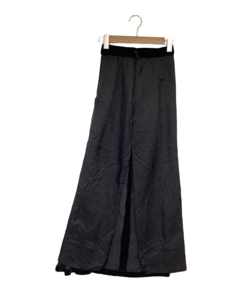 Christian Dior PRET-A-PORTER（クリスチャンディオールプレタポルテ）Christian Dior PRET-A-PORTER (クリスチャンディオールプレタポルテ) ベロア マキシスカート ブラック サイズ:Sの古着・服飾アイテム