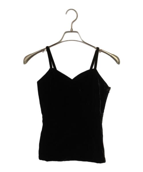 Christian Dior（クリスチャン ディオール）Christian Dior (クリスチャン ディオール) ベロアビスチェ ブラック サイズ:7の古着・服飾アイテム