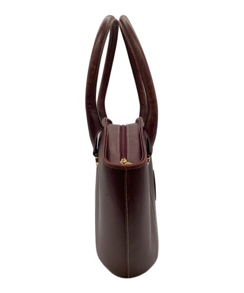 Cartier（カルティエ）Cartier (カルティエ) must de Cartier（マスト ドゥ カルティエ）ハンドバッグ ボルドーの古着・服飾アイテム