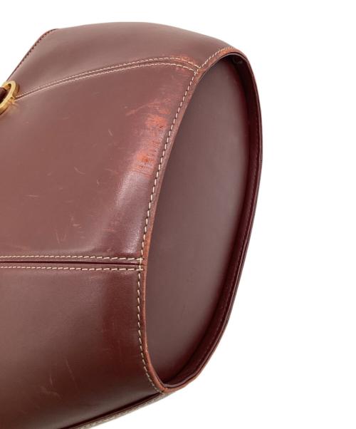 Cartier（カルティエ）Cartier (カルティエ) must de Cartier（マスト ドゥ カルティエ）ハンドバッグ ボルドーの古着・服飾アイテム