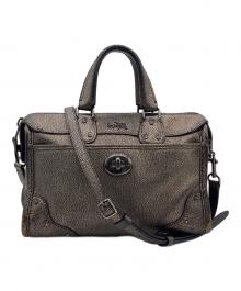 COACH（コーチ）の古着「ライダー 24 サッチェル 2WAYバッグ」｜ゴールド