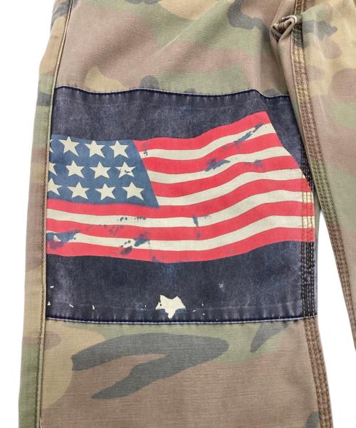 RRL（ダブルアールエル）RRL (ダブルアールエル) カモフラージュパンツ グリーン サイズ:34の古着・服飾アイテム