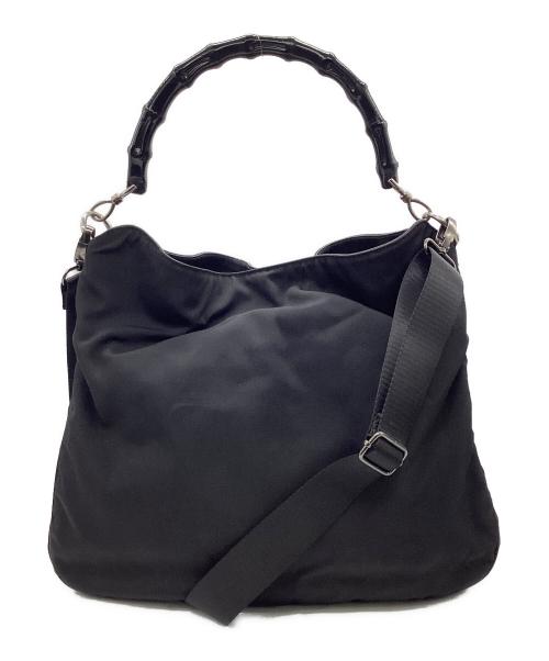 GUCCI（グッチ）GUCCI (グッチ) 2WAYワンショルダーバッグ ブラックの古着・服飾アイテム