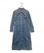 COACHコーチ）の古着「ボタン アップ ワンピース」｜ブルー