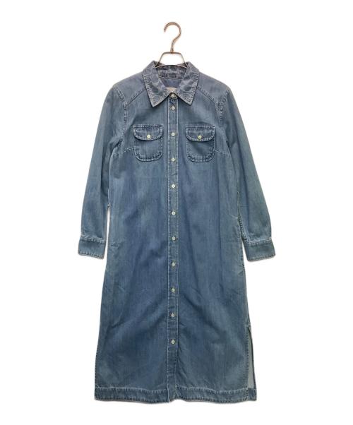 COACH（コーチ）COACH (コーチ) ボタン アップ ワンピース ブルー サイズ:XSの古着・服飾アイテム