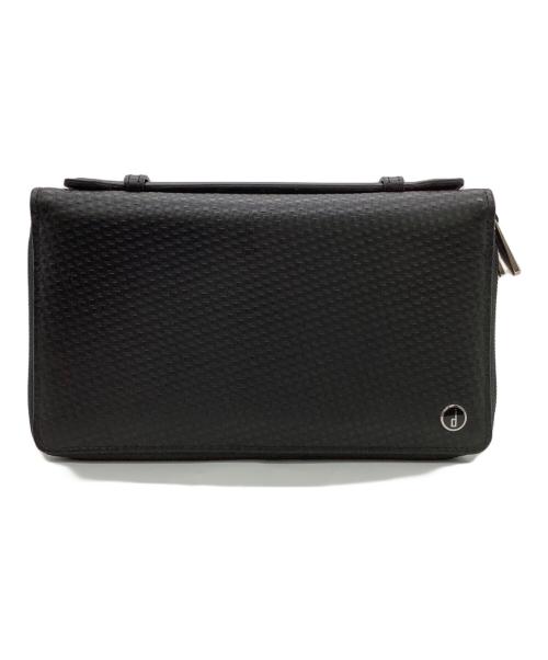 dunhill（ダンヒル）dunhill (ダンヒル) ラウンドファスナーオーガナイザー ブラックの古着・服飾アイテム