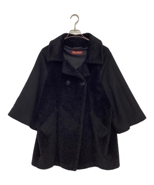 Max Mara Studio（マックスマーラ ストゥディオ）Max Mara Studio (マックスマーラ ストゥディオ) 七分袖 ファーコート ブラック サイズ:40の古着・服飾アイテム