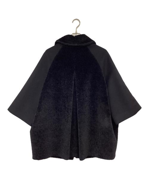 Max Mara Studio（マックスマーラ ストゥディオ）Max Mara Studio (マックスマーラ ストゥディオ) 七分袖 ファーコート ブラック サイズ:40の古着・服飾アイテム