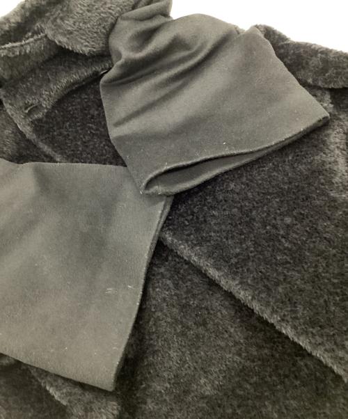 Max Mara Studio（マックスマーラ ストゥディオ）Max Mara Studio (マックスマーラ ストゥディオ) 七分袖 ファーコート ブラック サイズ:40の古着・服飾アイテム