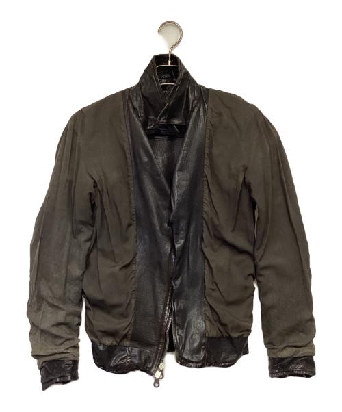 ISAMU KATAYAMA BACKLASH（イサムカタヤマ・バックラッシュ）ISAMU KATAYAMA BACKLASH (イサムカタヤマ・バックラッシュ) 二段製品染め ダブルライダースジャケット ブラック サイズ:Mの古着・服飾アイテム