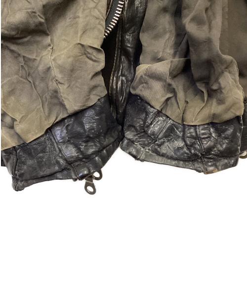 ISAMU KATAYAMA BACKLASH（イサムカタヤマ・バックラッシュ）ISAMU KATAYAMA BACKLASH (イサムカタヤマ・バックラッシュ) 二段製品染め ダブルライダースジャケット ブラック サイズ:Mの古着・服飾アイテム