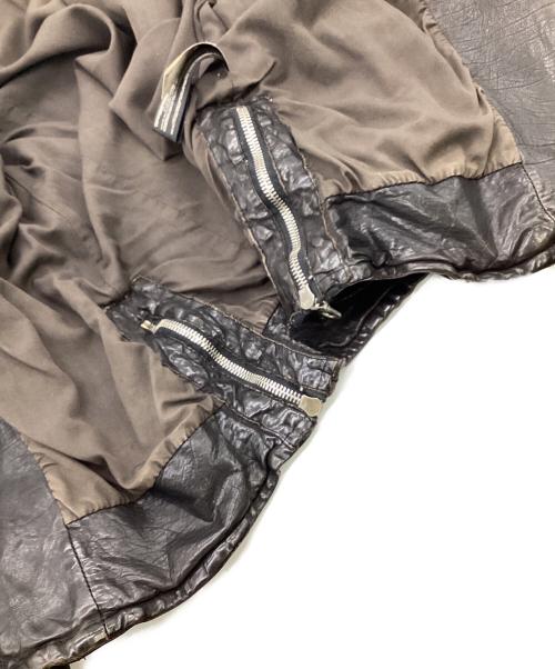 ISAMU KATAYAMA BACKLASH（イサムカタヤマ・バックラッシュ）ISAMU KATAYAMA BACKLASH (イサムカタヤマ・バックラッシュ) 二段製品染め ダブルライダースジャケット ブラック サイズ:Mの古着・服飾アイテム