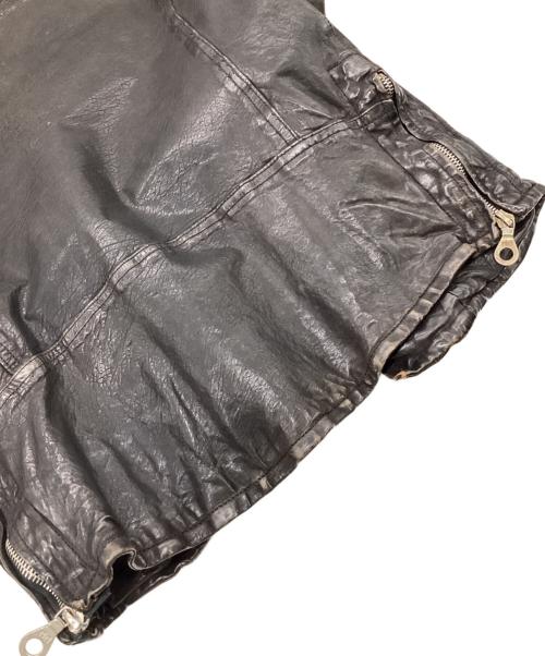 ISAMU KATAYAMA BACKLASH（イサムカタヤマ・バックラッシュ）ISAMU KATAYAMA BACKLASH (イサムカタヤマ・バックラッシュ) 二段製品染め ダブルライダースジャケット ブラック サイズ:Mの古着・服飾アイテム