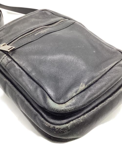 Saint Laurent Paris（サンローランパリ）Saint Laurent Paris (サンローランパリ) レザーショルダーバッグ ブラックの古着・服飾アイテム