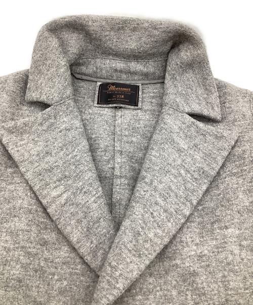 23区（ニジュウサンク）23区 (ニジュウサンク) Moessmer MILLED JERSEY（モエスマー ミルド ジャージー）ロング ウールコート グレー サイズ:40の古着・服飾アイテム