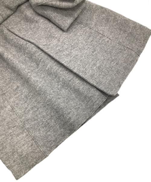 23区（ニジュウサンク）23区 (ニジュウサンク) Moessmer MILLED JERSEY（モエスマー ミルド ジャージー）ロング ウールコート グレー サイズ:40の古着・服飾アイテム