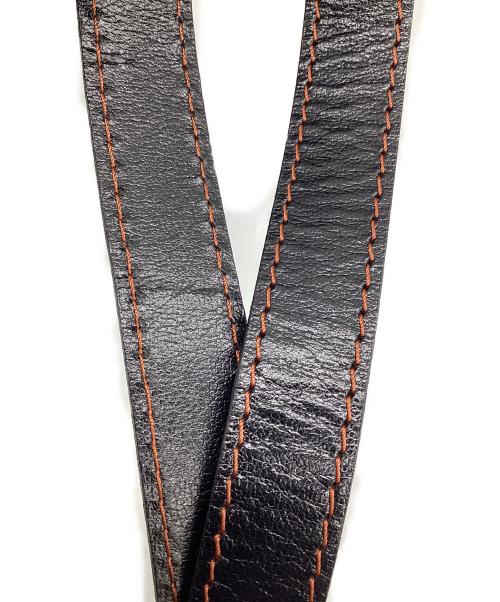 Yves Saint Laurent（イヴサンローラン）Yves Saint Laurent (イヴサンローラン) Yカット ロングハンドルトートバッグ ブラック×オレンジの古着・服飾アイテム