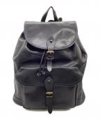 POLO RALPH LAURENポロ・ラルフローレン）の古着「レザーリュック」｜ブラック