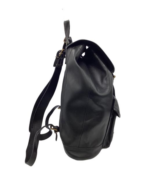 POLO RALPH LAUREN（ポロ・ラルフローレン）POLO RALPH LAUREN (ポロ・ラルフローレン) レザーリュック ブラックの古着・服飾アイテム