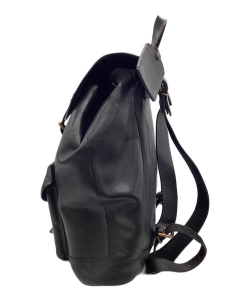 POLO RALPH LAUREN（ポロ・ラルフローレン）POLO RALPH LAUREN (ポロ・ラルフローレン) レザーリュック ブラックの古着・服飾アイテム