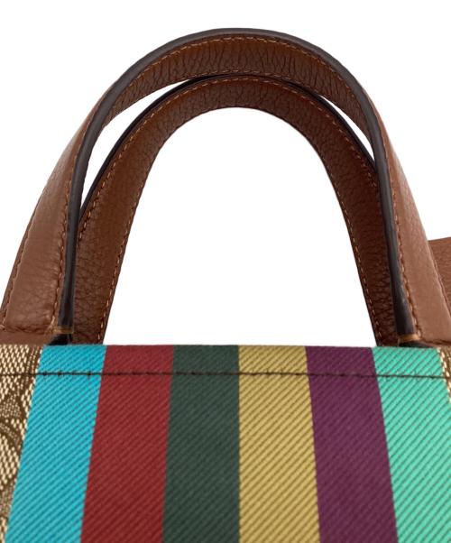 COACH（コーチ）COACH (コーチ) デンプシー トート 22 シグネチャー ジャカード ウィズ ストライプ アンド コーチ パッチ ベージュの古着・服飾アイテム