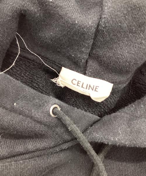 CELINE（セリーヌ）CELINE (セリーヌ) バックプリントパーカー ブラック サイズ:Mの古着・服飾アイテム