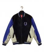 NFLエヌエフエル）の古着「ピッグスエード スタジャン」｜ブラック×ブルー