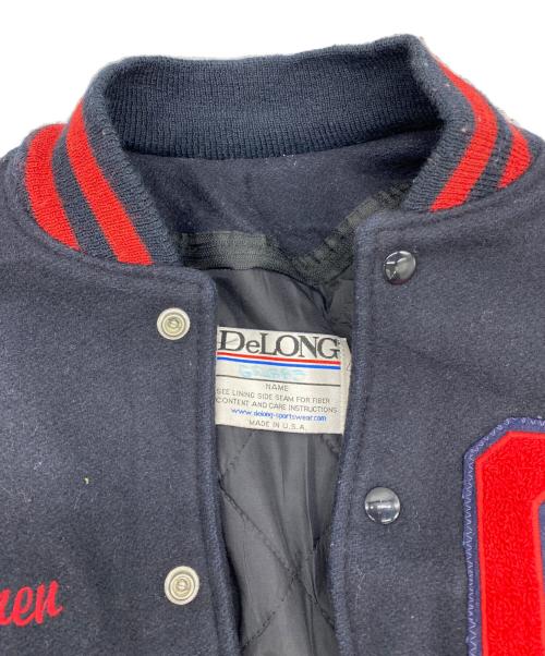 DeLong（デロング）DeLong (デロング) スタジャン ネイビー サイズ:Sの古着・服飾アイテム