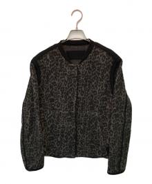 MOORER（ムーレー）の古着「レオパードジャケット」｜グレー×ブラック