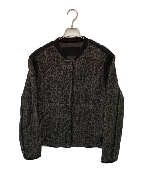 MOORER（ムーレー）MOORER (ムーレー) レオパードジャケット グレー×ブラック サイズ:42の古着・服飾アイテム