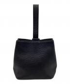 HushTugハッシュタグ）の古着「巾着レザーバッグ」｜ブラック