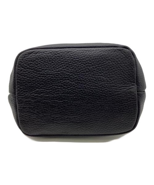 HushTug（ハッシュタグ）HushTug (ハッシュタグ) 巾着レザーバッグ ブラックの古着・服飾アイテム