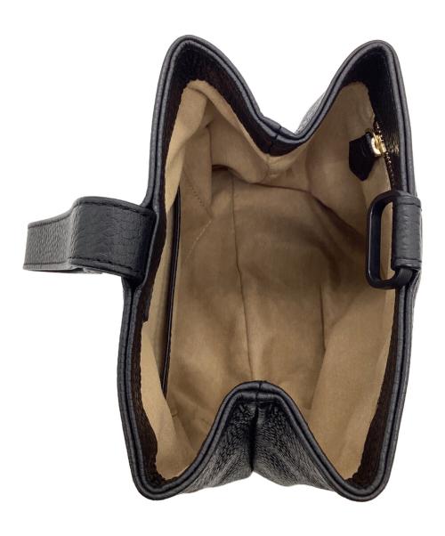 HushTug（ハッシュタグ）HushTug (ハッシュタグ) 巾着レザーバッグ ブラックの古着・服飾アイテム