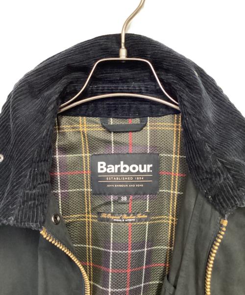 Barbour（バブアー）Barbour (バブアー) ピーチスキン コットン ショートレングスブルゾン ブラック サイズ:38の古着・服飾アイテム