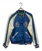 東洋TAILORトウヨウテイラー）の古着「スペシャルサテンスカジャン」｜ブルー×ホワイト