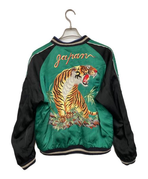 東洋TAILOR（トウヨウテイラー）東洋TAILOR (トウヨウテイラー) スペシャルサテンスカジャン ブルー×ホワイト サイズ:特大の古着・服飾アイテム