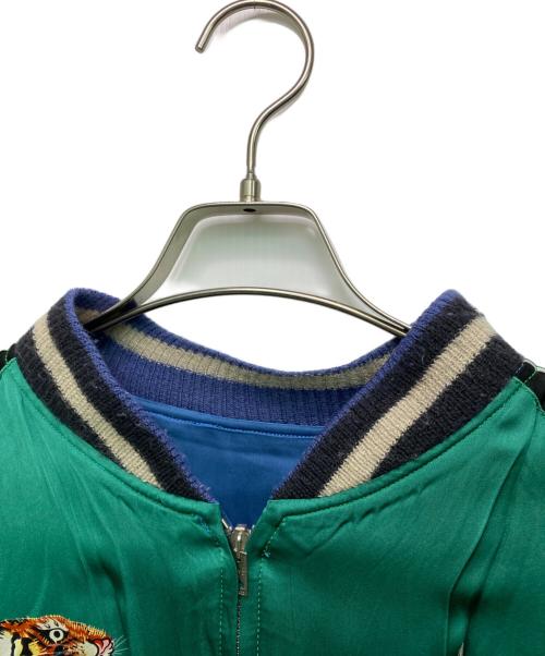 東洋TAILOR（トウヨウテイラー）東洋TAILOR (トウヨウテイラー) スペシャルサテンスカジャン ブルー×ホワイト サイズ:特大の古着・服飾アイテム