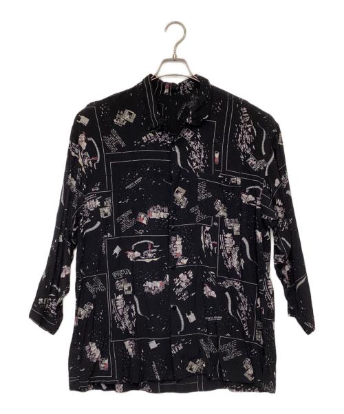 Porter Classic（ポータークラシック）Porter Classic (ポータークラシック) ALOHA LONG SHIRT（アロハ ロング シャツ） ブラック サイズ:2の古着・服飾アイテム