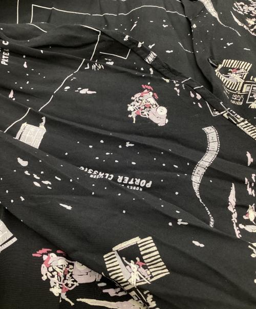 Porter Classic（ポータークラシック）Porter Classic (ポータークラシック) ALOHA LONG SHIRT（アロハ ロング シャツ） ブラック サイズ:2の古着・服飾アイテム