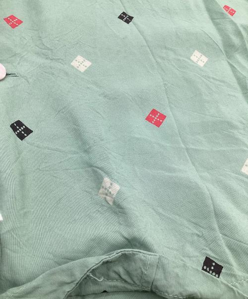 Star OF HOLLYWOOD（スターオブハリウッド）Star OF HOLLYWOOD (スターオブハリウッド) HIGH DENSITY RAYON OPEN SHIRT（ハイ デンシティ レーヨン オープンシャツ） グリーン サイズ:XLの古着・服飾アイテム