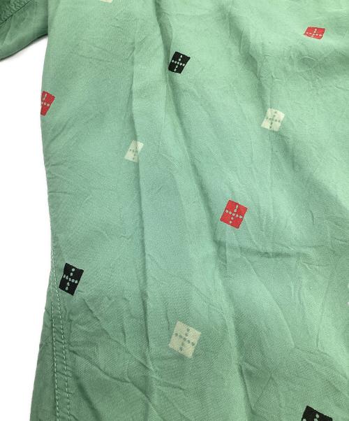Star OF HOLLYWOOD（スターオブハリウッド）Star OF HOLLYWOOD (スターオブハリウッド) HIGH DENSITY RAYON OPEN SHIRT（ハイ デンシティ レーヨン オープンシャツ） グリーン サイズ:XLの古着・服飾アイテム