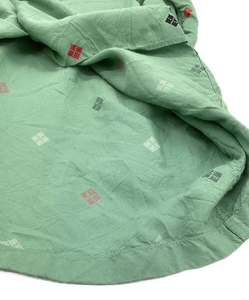 Star OF HOLLYWOOD（スターオブハリウッド）Star OF HOLLYWOOD (スターオブハリウッド) HIGH DENSITY RAYON OPEN SHIRT（ハイ デンシティ レーヨン オープンシャツ） グリーン サイズ:XLの古着・服飾アイテム