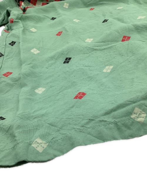 Star OF HOLLYWOOD（スターオブハリウッド）Star OF HOLLYWOOD (スターオブハリウッド) HIGH DENSITY RAYON OPEN SHIRT（ハイ デンシティ レーヨン オープンシャツ） グリーン サイズ:XLの古着・服飾アイテム